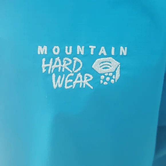 MOUNTAIN HARD WEAR Rain jacket Size L Blue - like new - Picture 3 of 9